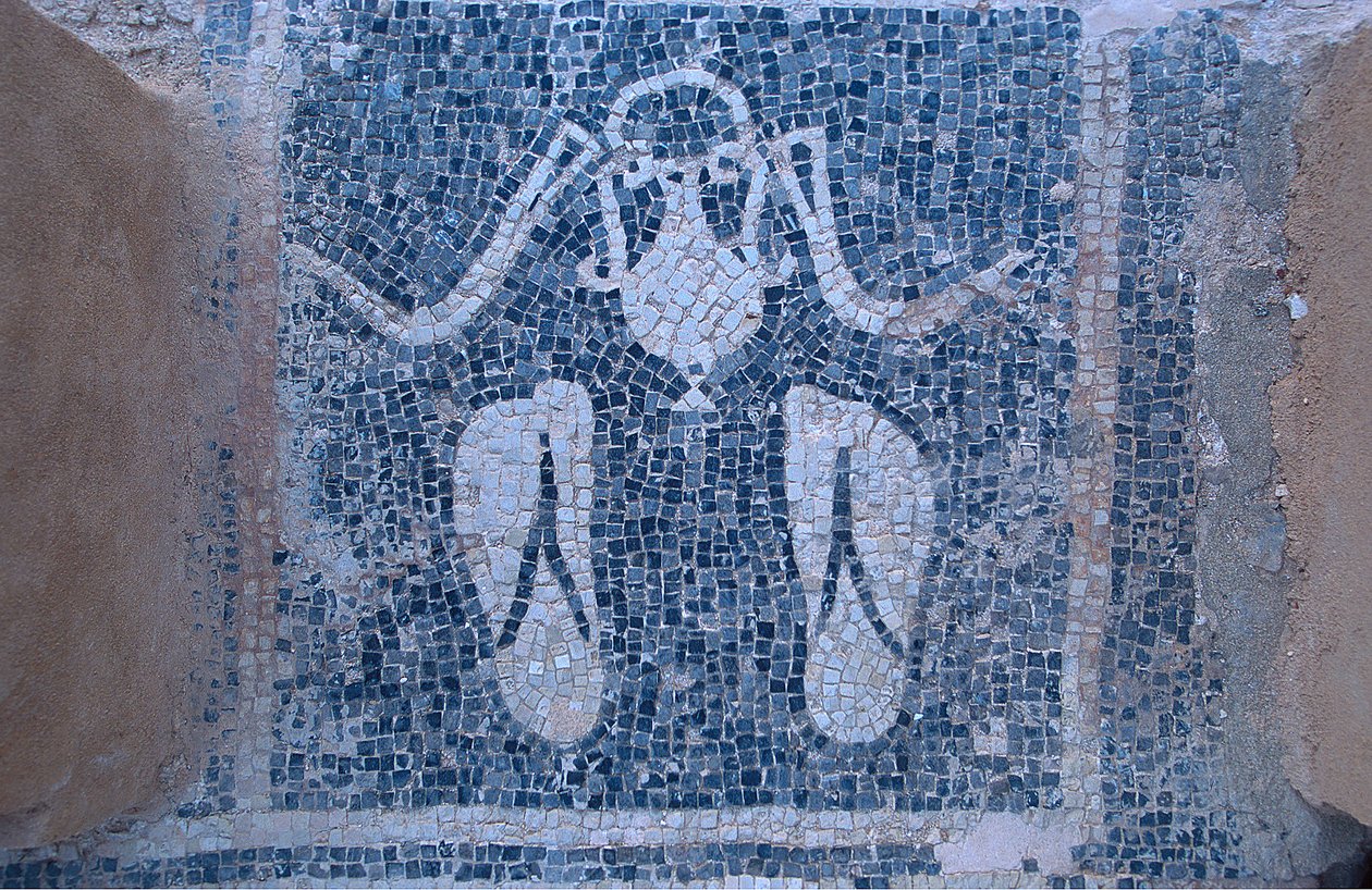 Mosaikk fra termalbadene (mosaikk) av Unknown