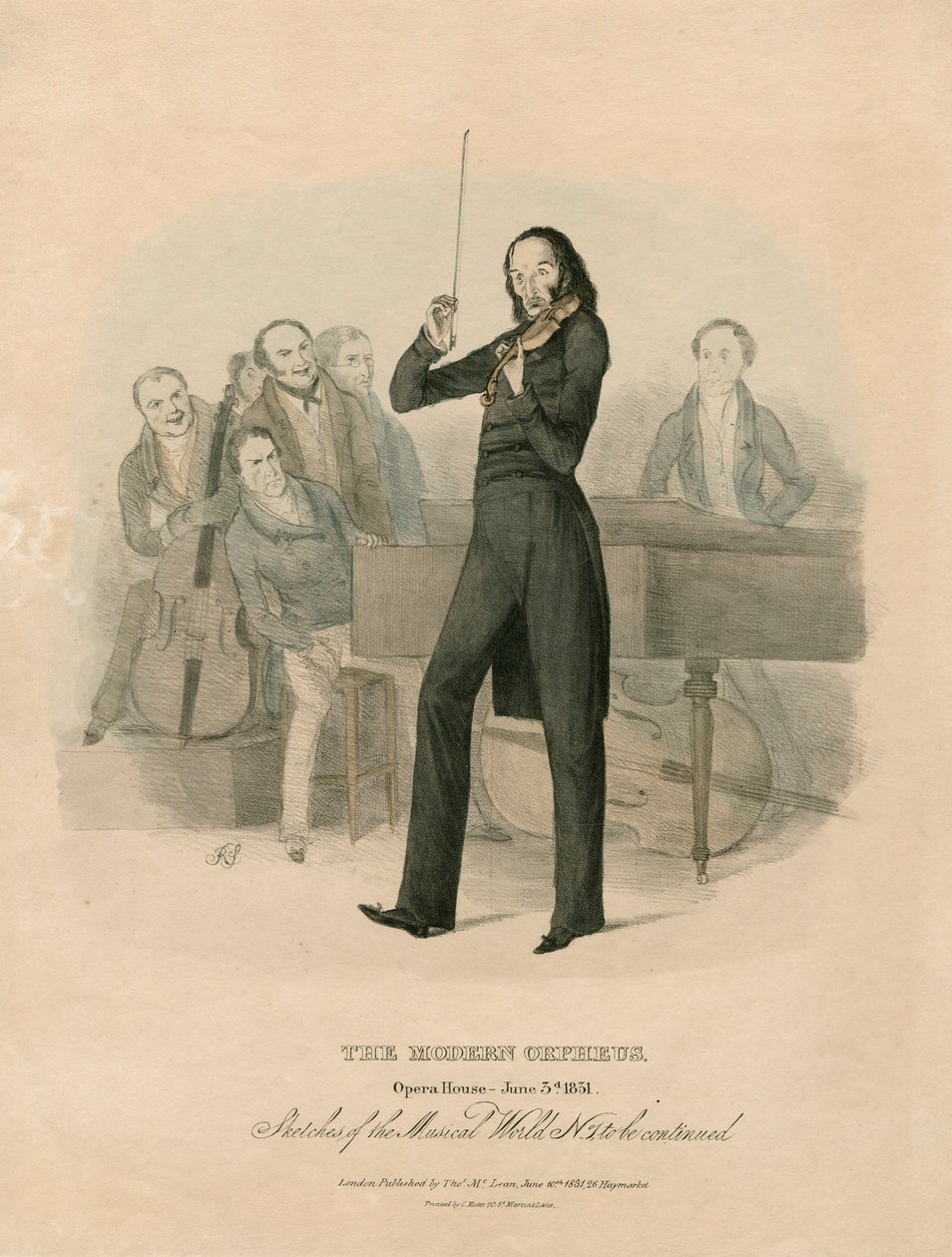 Niccolo Paganini - portrett av Unknown