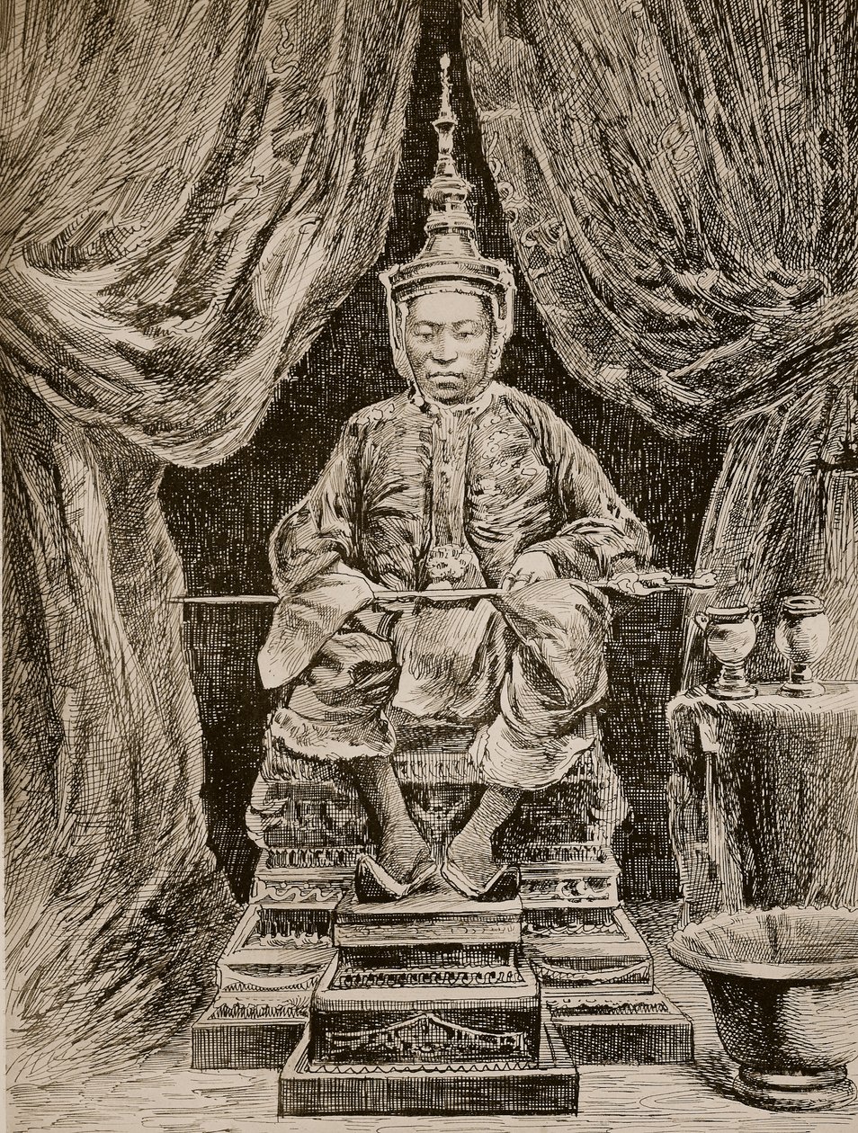 Norodom, konge av Kambodsja av Unknown