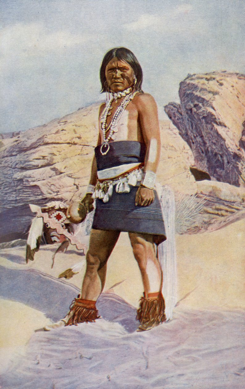 Nord Amerika. En Hopi slangedanser fra Arizona. 1920 av Unknown