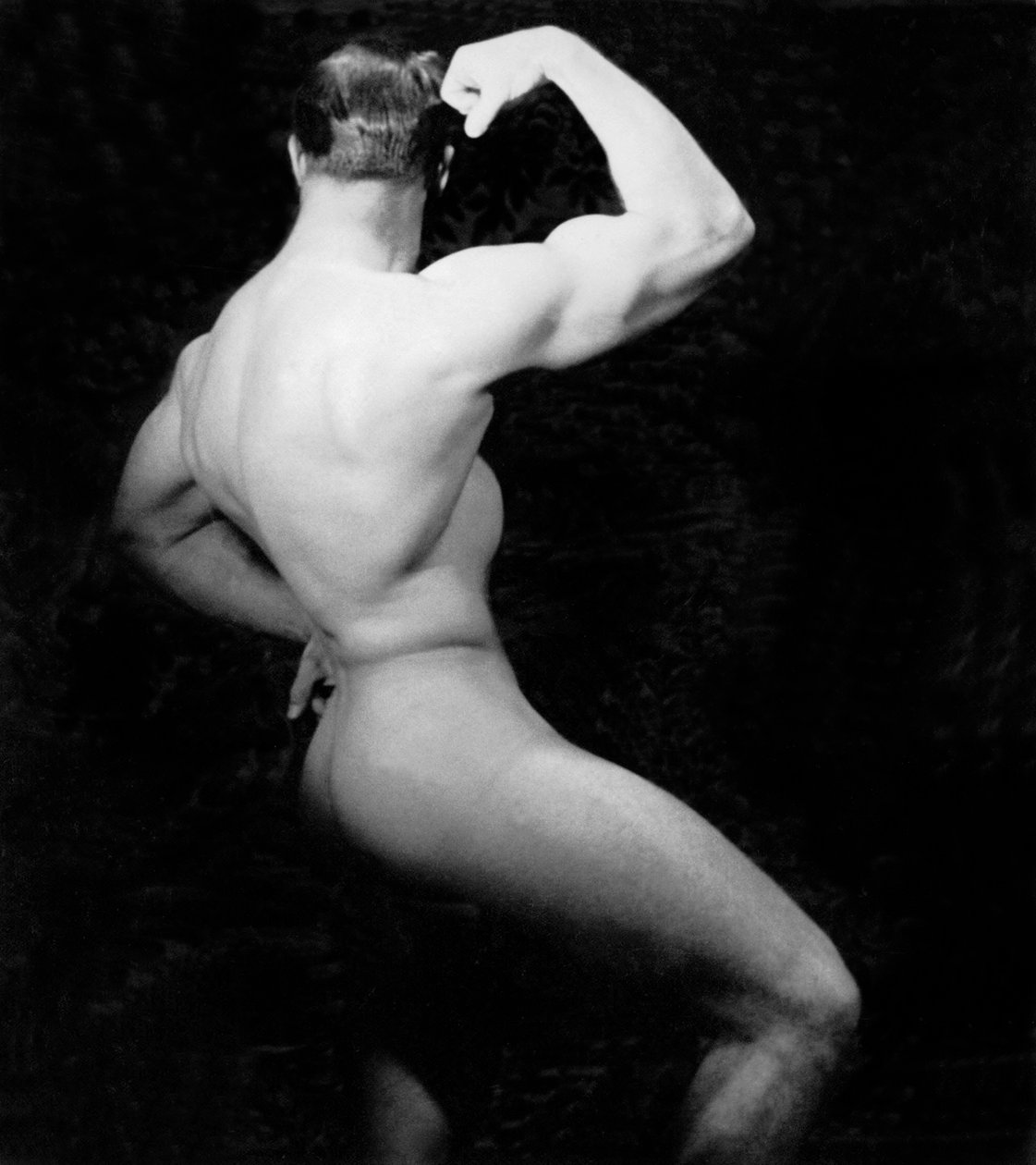 Naken Bodybuilder Side View, San Francisco, California, ca. 1950 av Unknown