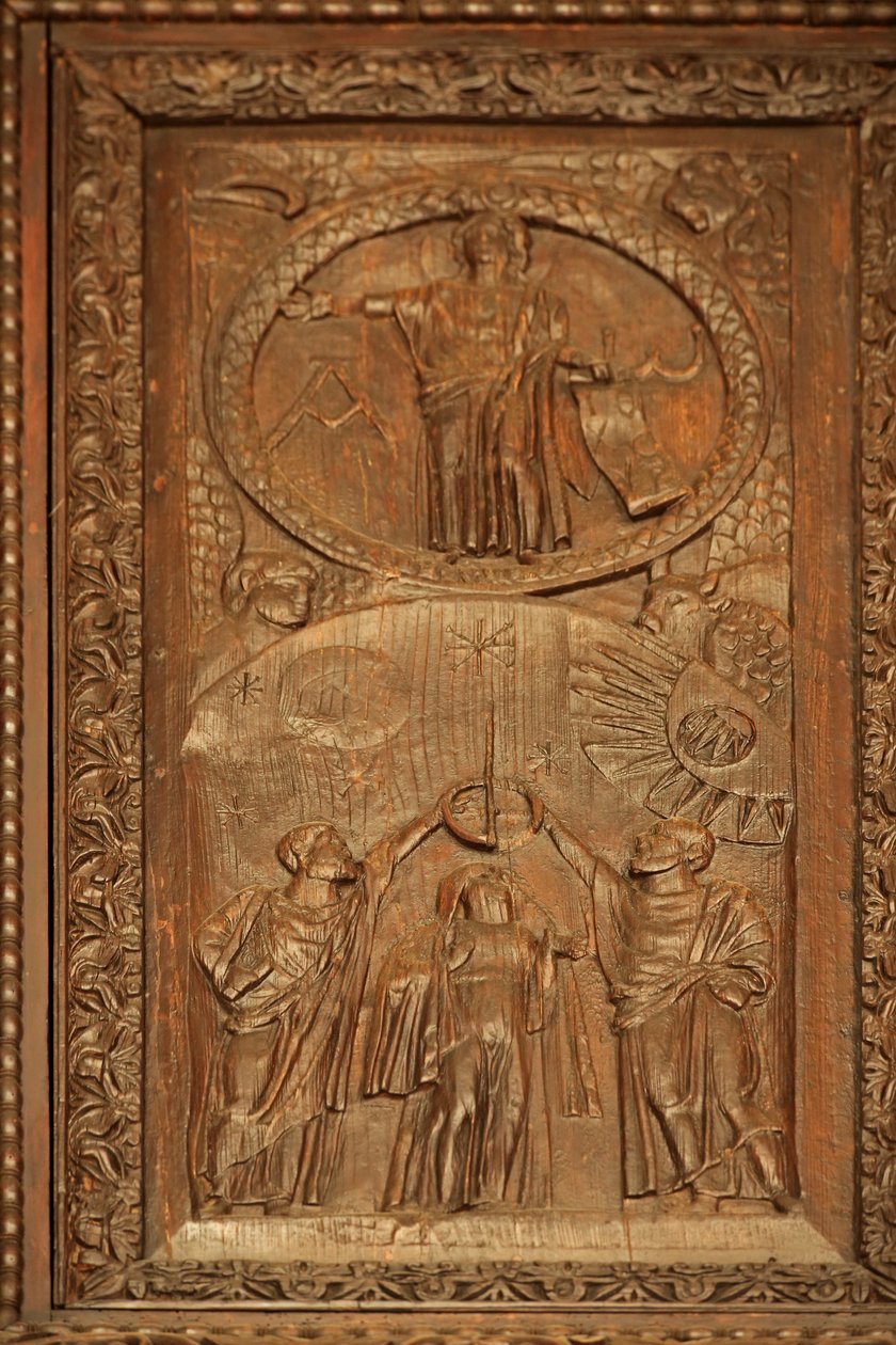 Panel fra 5C-døren: Den Oppstegne Kristus - Parousiaen av Unknown