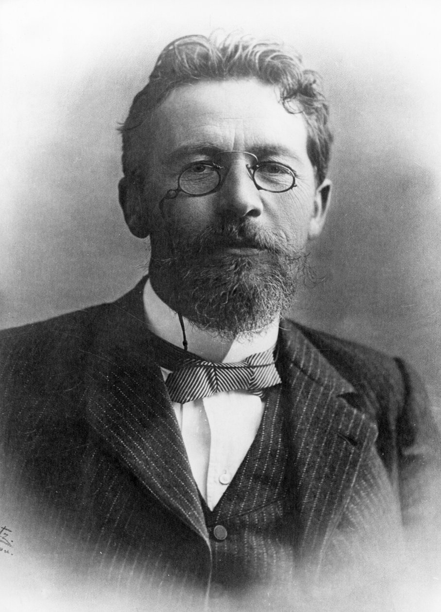 Portrett av Anton Tsjekhov, russisk forfatter og dramatiker, 1900. av Unknown