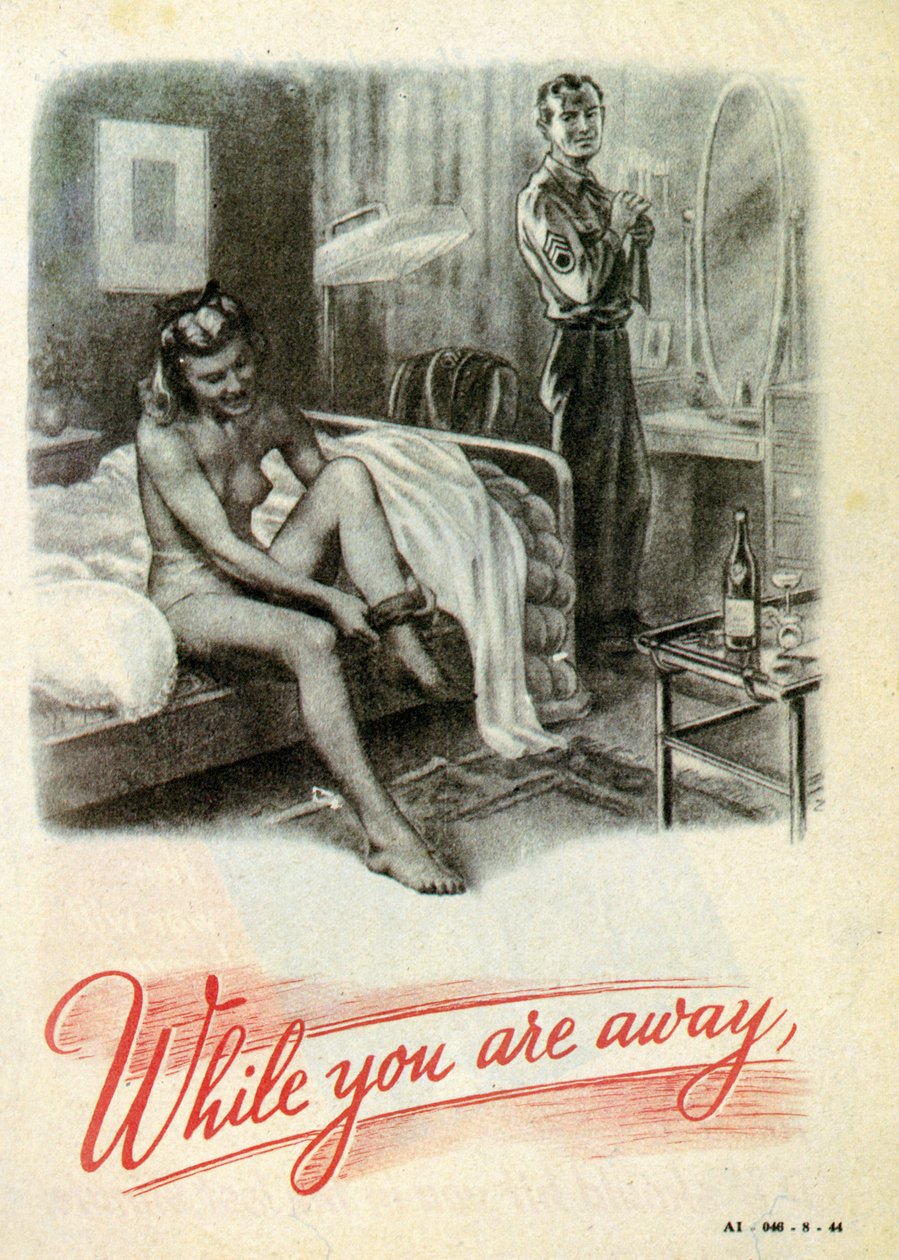 Ironisk propaganda mot britene. Mens du er borte. 1940 av Unknown