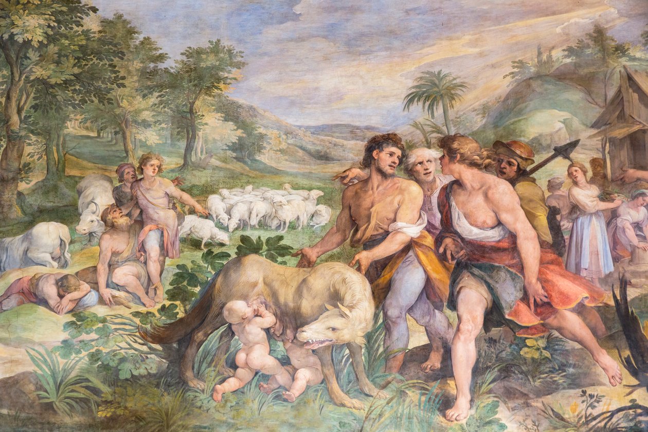 Romulus og Remus, Roma, Italia av Unknown