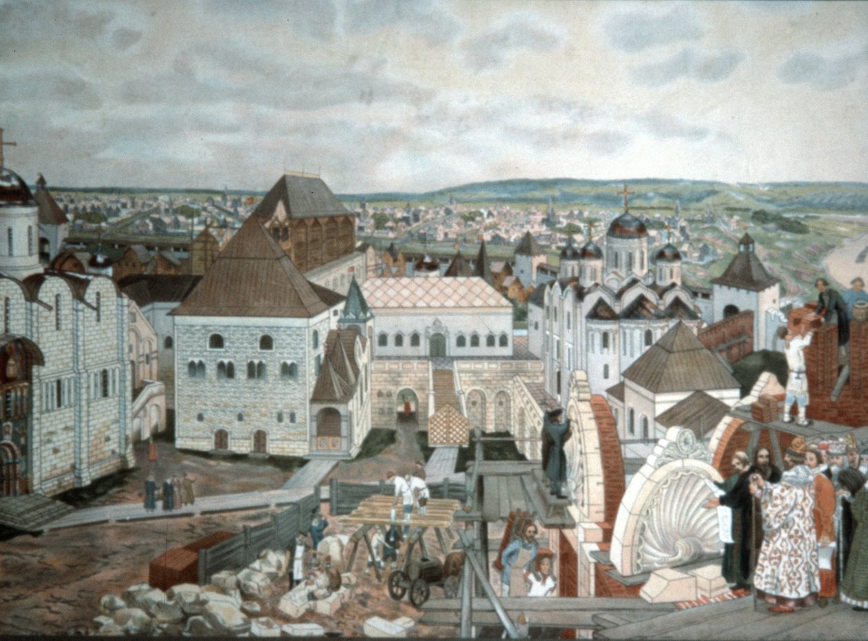 Russisk kunst - Maleri av Moskva i antikken av V, M, Vasnetsov (1800-tallet). av Unknown