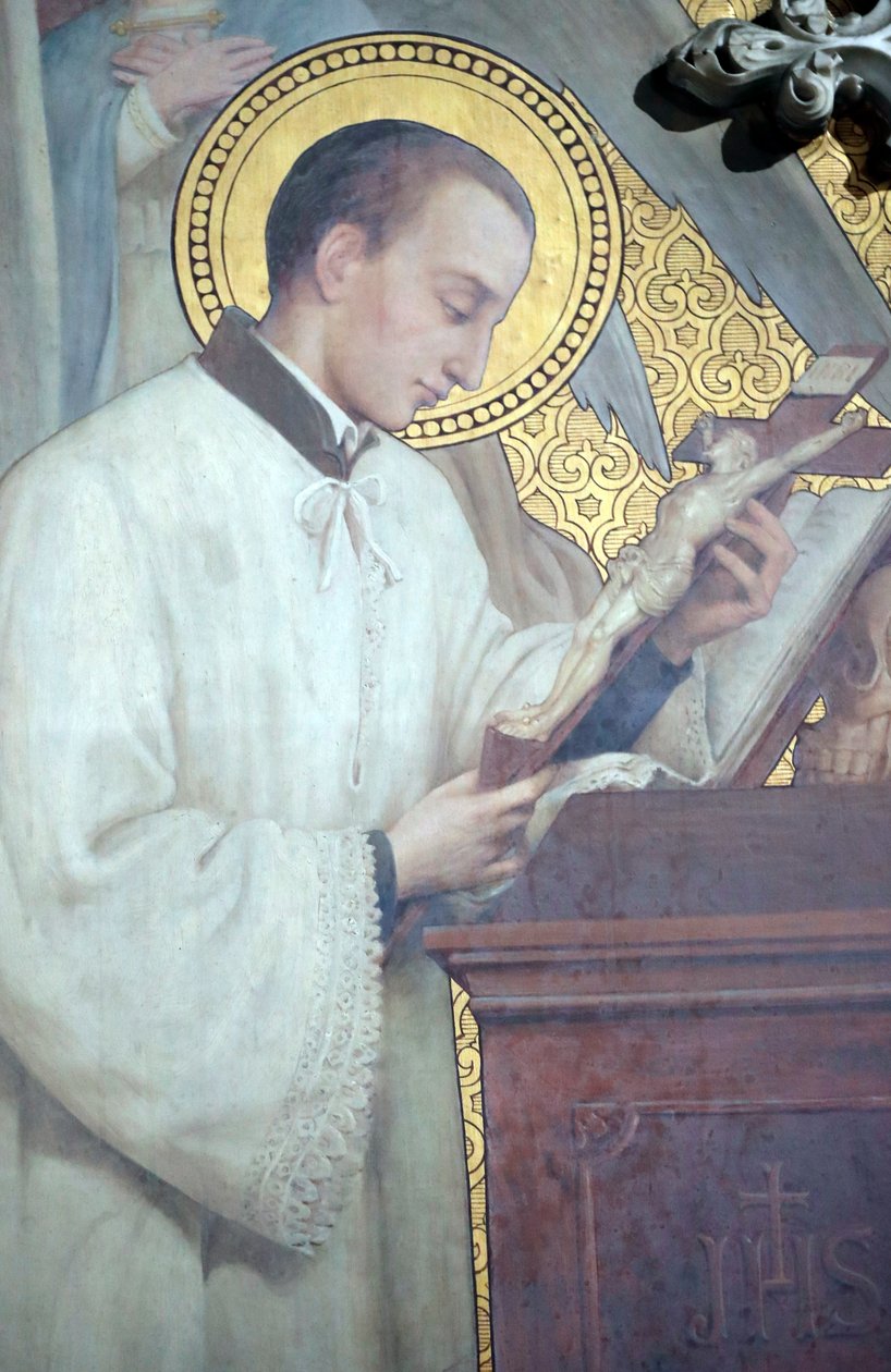 Saint Nizier kirke, Saint Aloysius de Gonzaga av Claudius Barrot (1845-1908), Lyon, Frankrike av Unknown