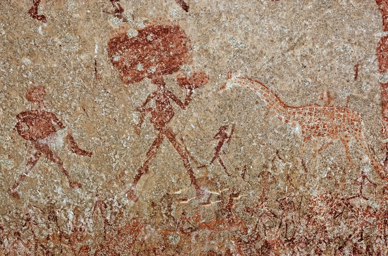 San (bushmen) maleri, Sør-Afrika av Unknown