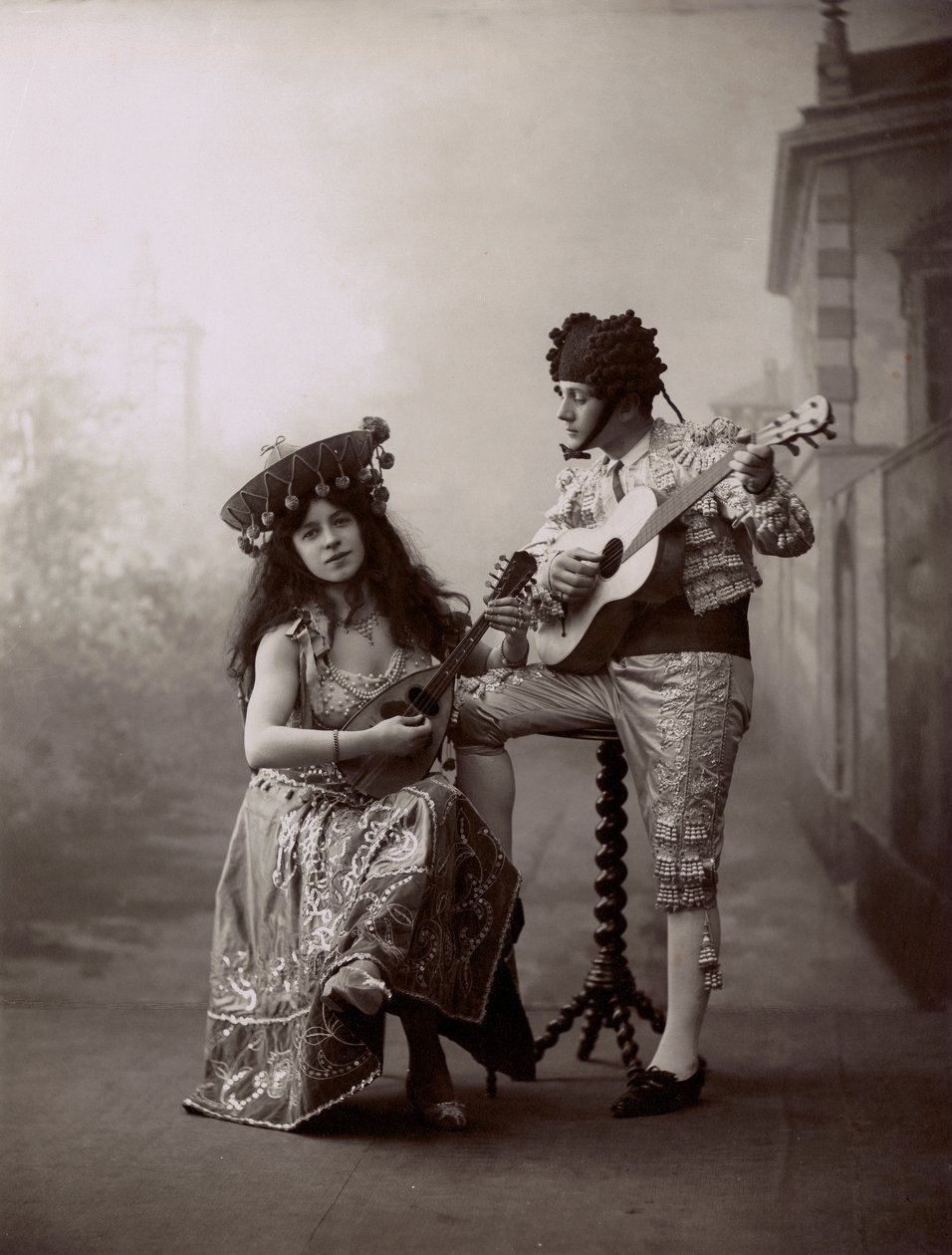 Scene fra operetten Dallago al million, på National Arena av Unknown