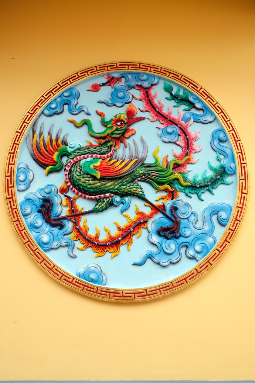 Sung Hung pagode. Kinesisk phoenix-skulptur. Phu Quoc. Vietnam. av Unknown