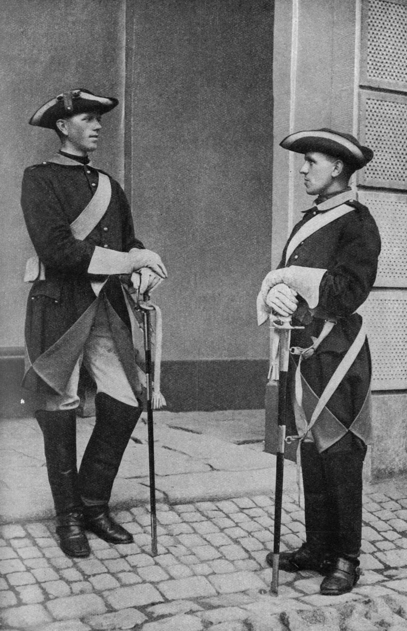 Sverige. Stabile svenske voktere av kongens majestet. 1920 av Unknown