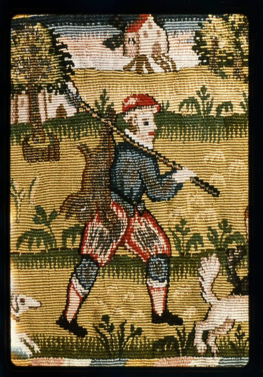 Tapestry-kappe som viser jaktscener, engelsk, Sheldon, tidlig på 1600-tallet av Unknown