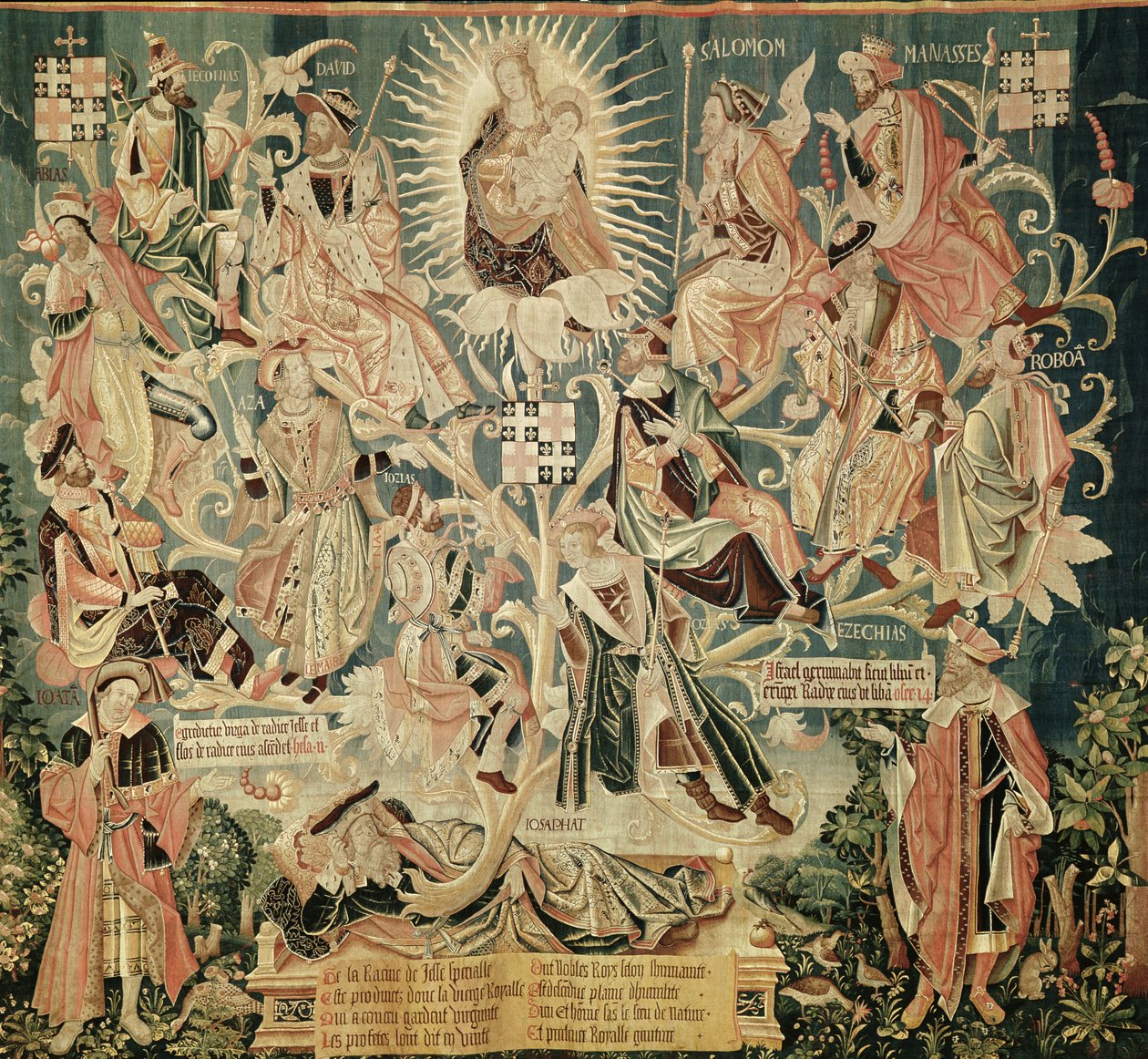The Tree of Jesse, scener fra The Life of the Virgin, 1530 (se også 61162-64) av Unknown