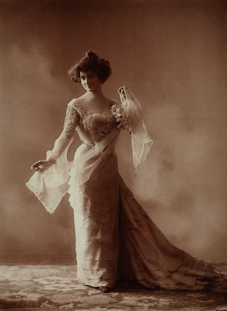 Teaterskuespillerinne - Lady of Via Serragli (for en vakker skapning!) av Unknown