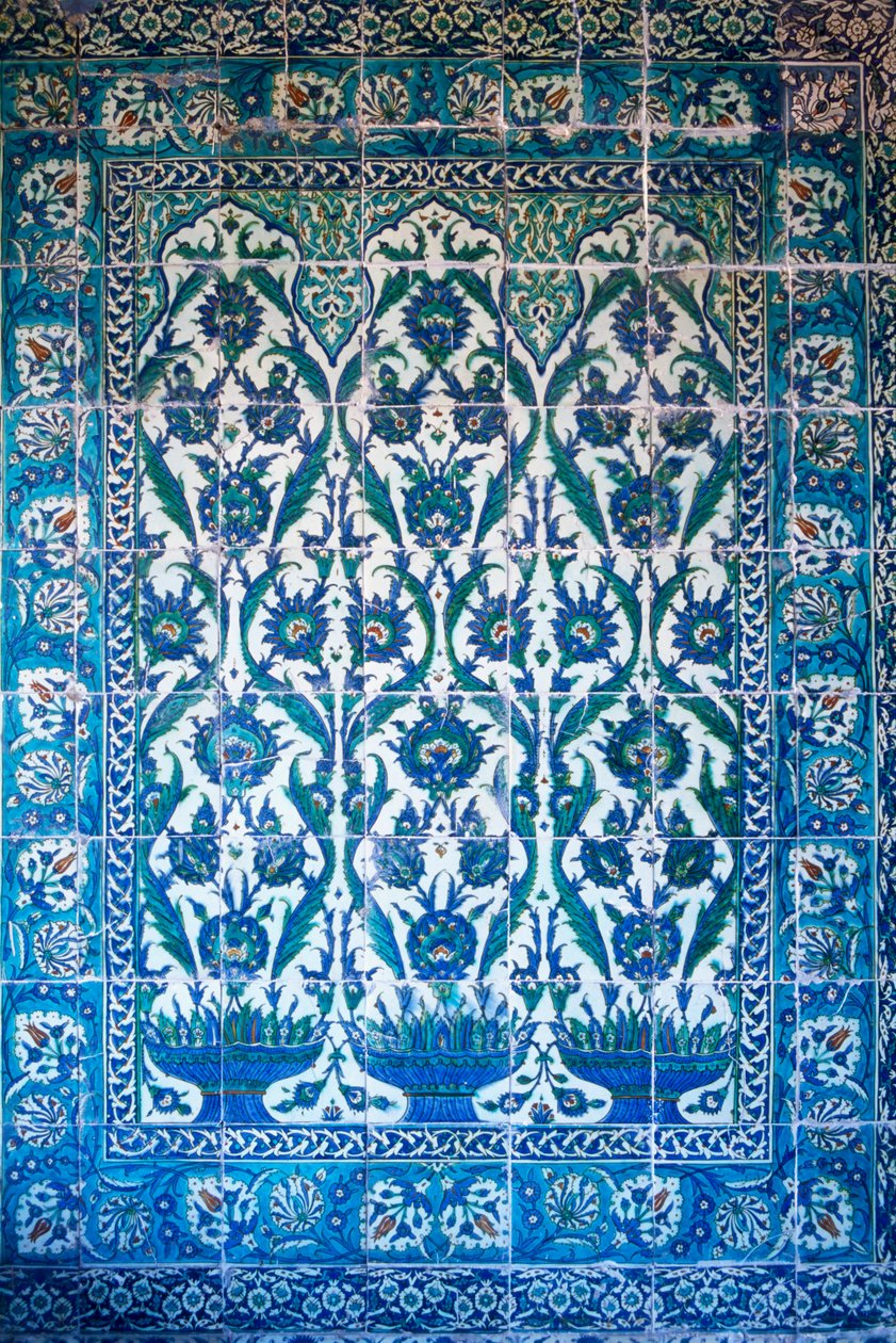 Tyrkia, Istanbul, Topkapi-palasset, Iznik-fliser av Unknown