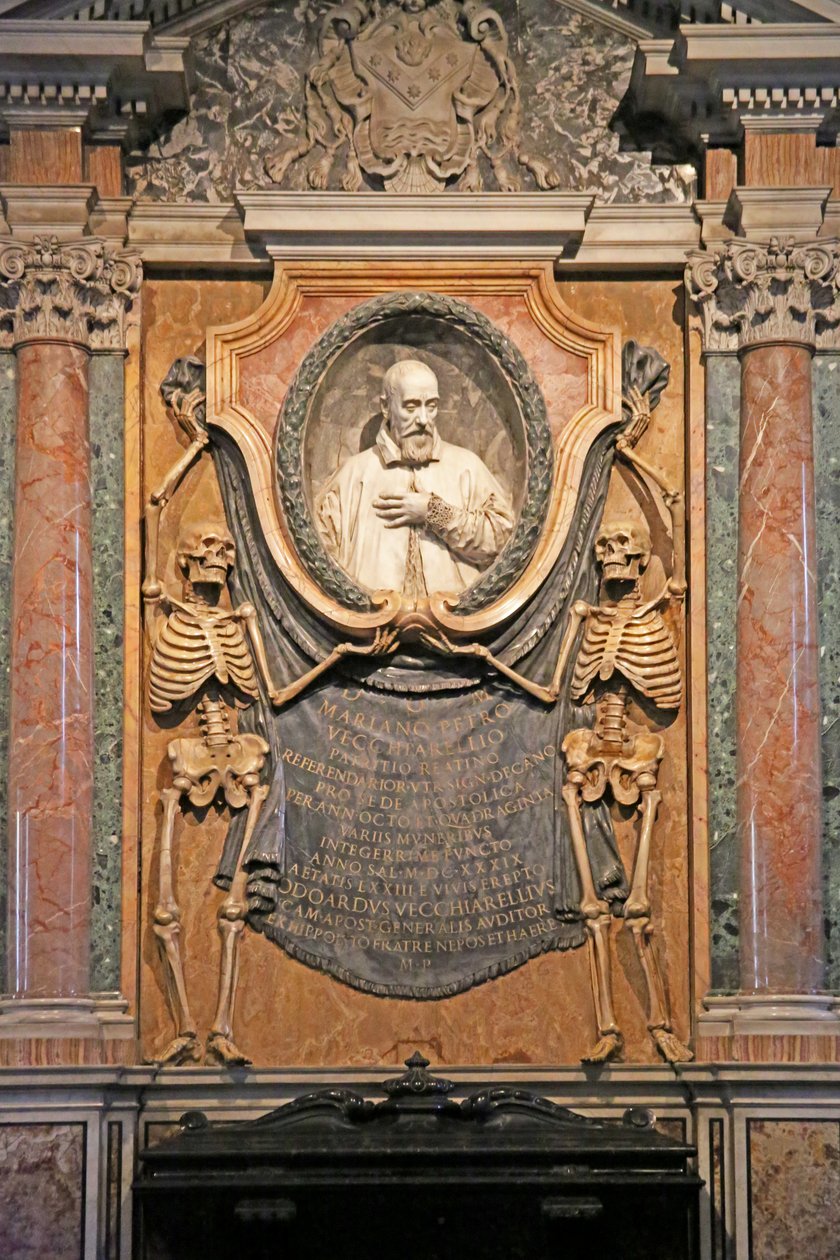 Utsikt over graven til kardinal Cinthio Aldobrandino, Roma, Italia av Unknown