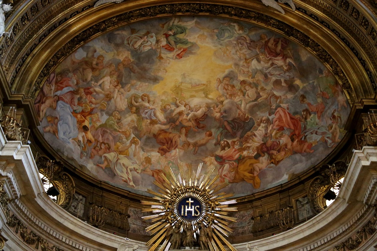 Utsikt over apsis, malt av Giacomo Barozzi da Vignola, 1500-tallet, Chiesa del Gesu, Roma av Unknown