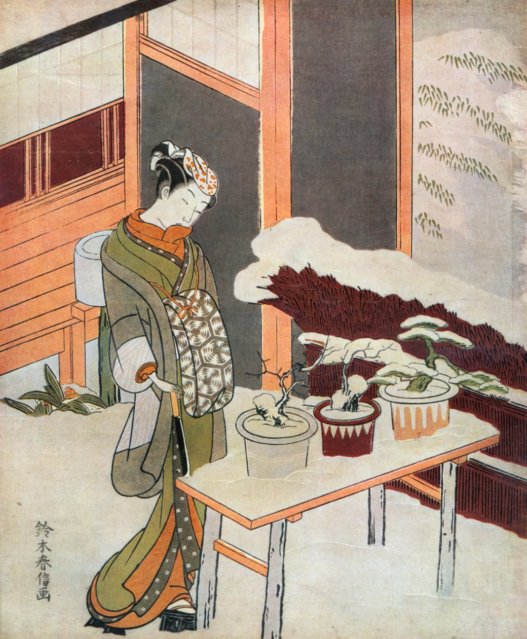 Ung japansk kvinne i av Unknown