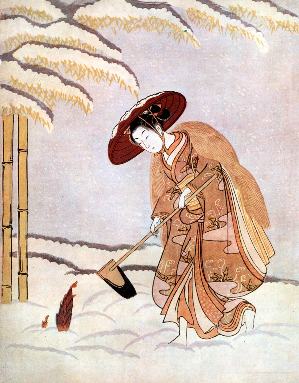 Ung japansk kvinne i av Unknown