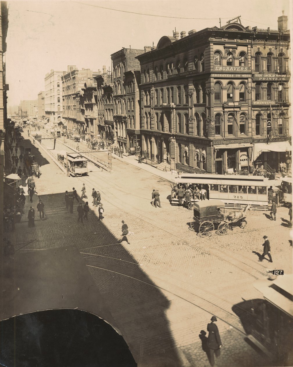LaSalle Street, nord for Randolph Street, 1890 av American Photographer