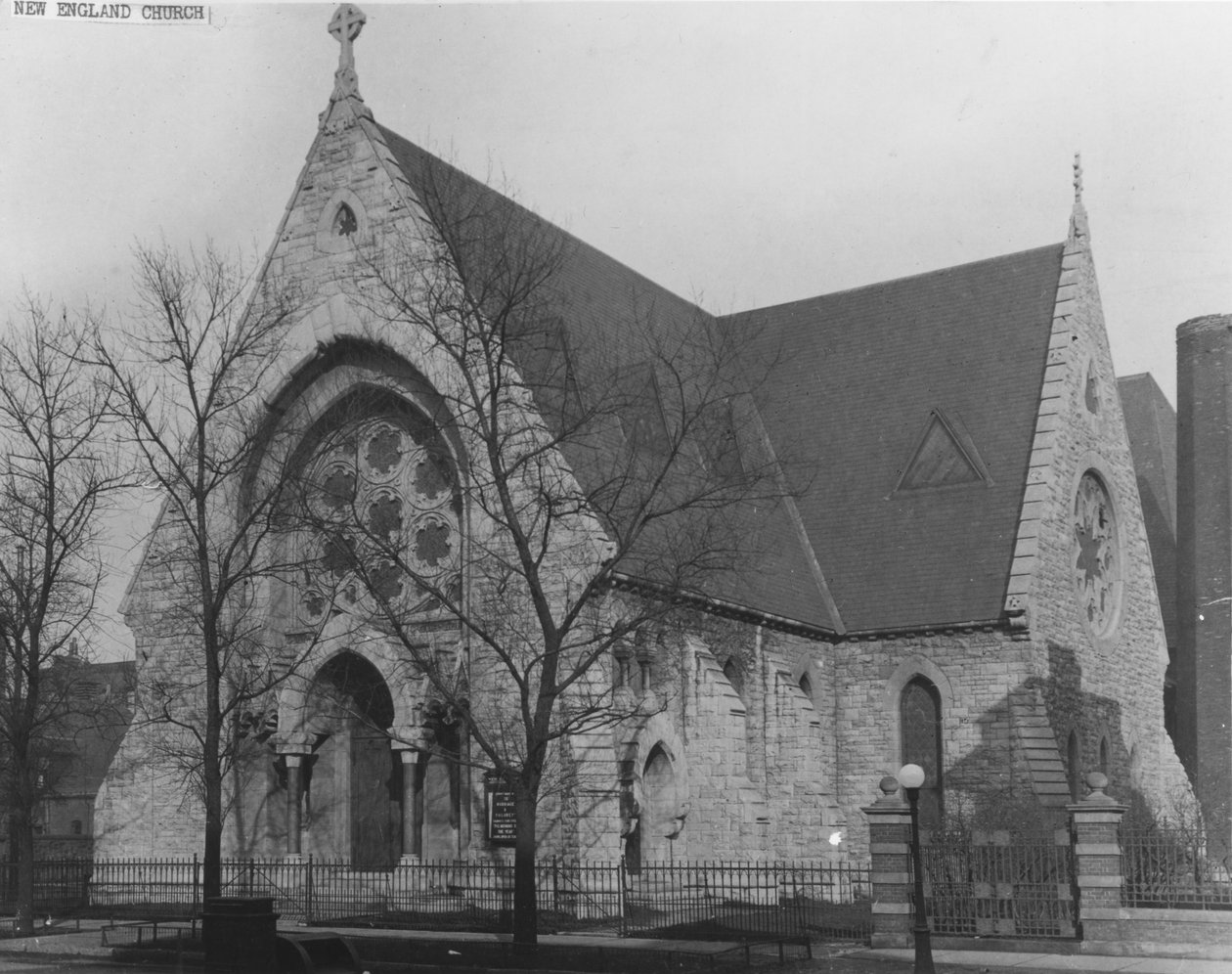 New England Church, 19 W. Delaware Place, Chicago, ca. 1870 av American Photographer