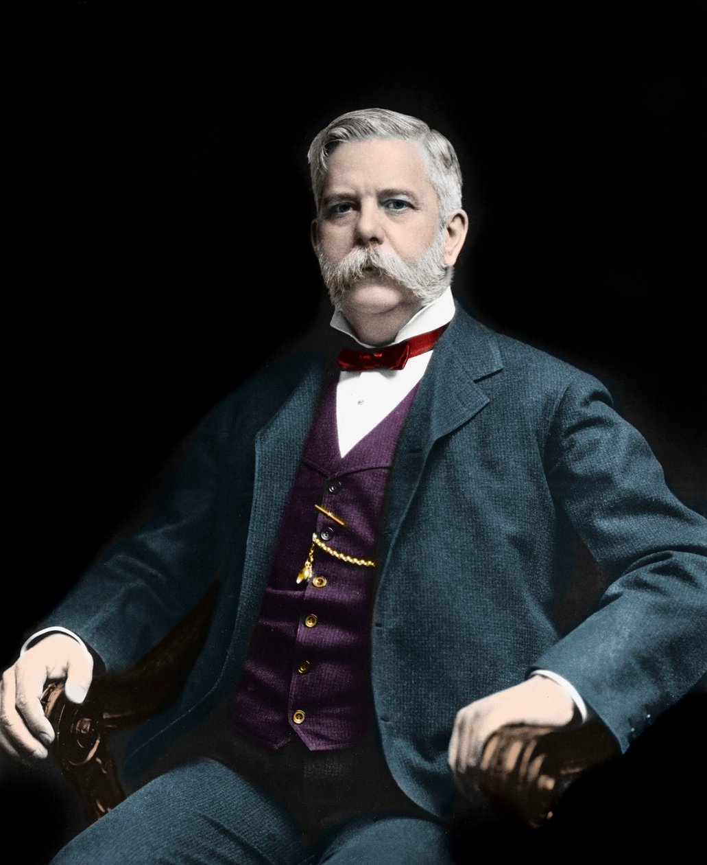 Portrett av George Westinghouse (1846-1914). Amerikansk oppfinner og industrimann av American Photographer