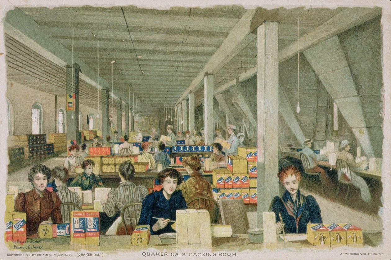 Et Quaker Oats-pakkerom, 1893 av American School