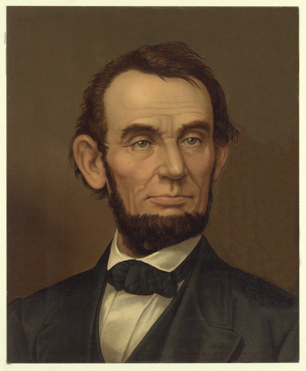 Abraham Lincoln, pub. 1877 av American School