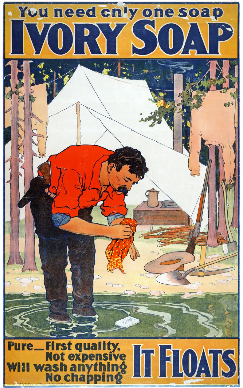 Annonse for elfenbensåpe, ca. 1898 av American School