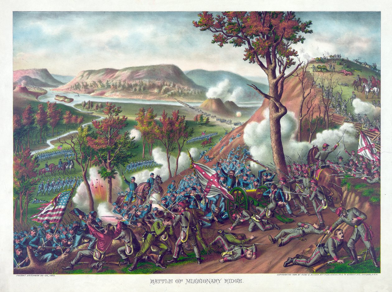 Battle of Missionary Ridge, pub. Kurz & Allison, 1886 av American School