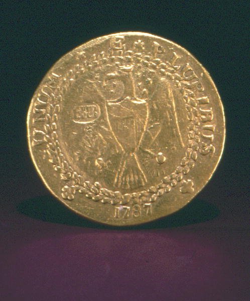 Brasher Doubloon, New York, 1787 (gull) av American School