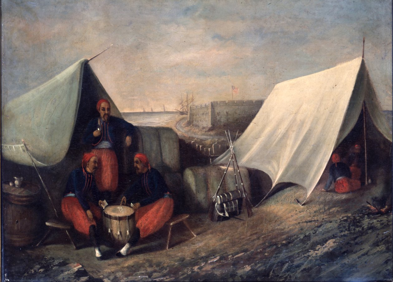 Chicago zouave i leiren av American School