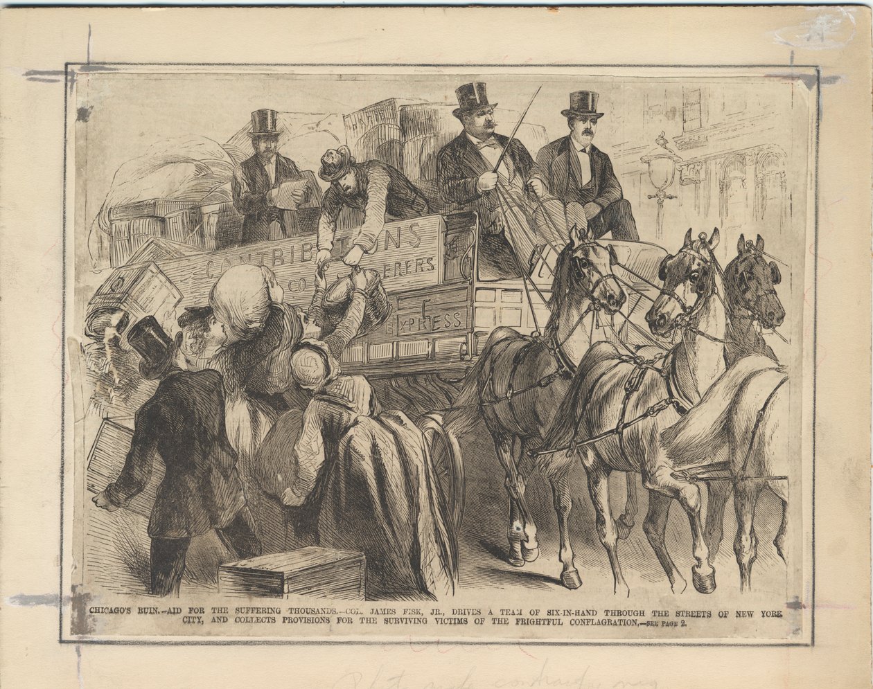 Chicagos Ruin - Hjelp til de lidende tusener, 1871 av American School