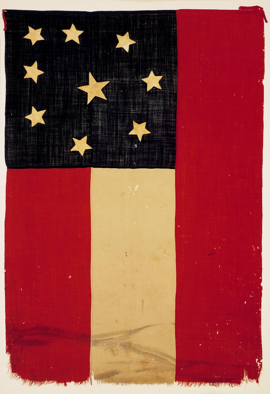 Konføderert flagg, 1861 (ull og tre) av American School