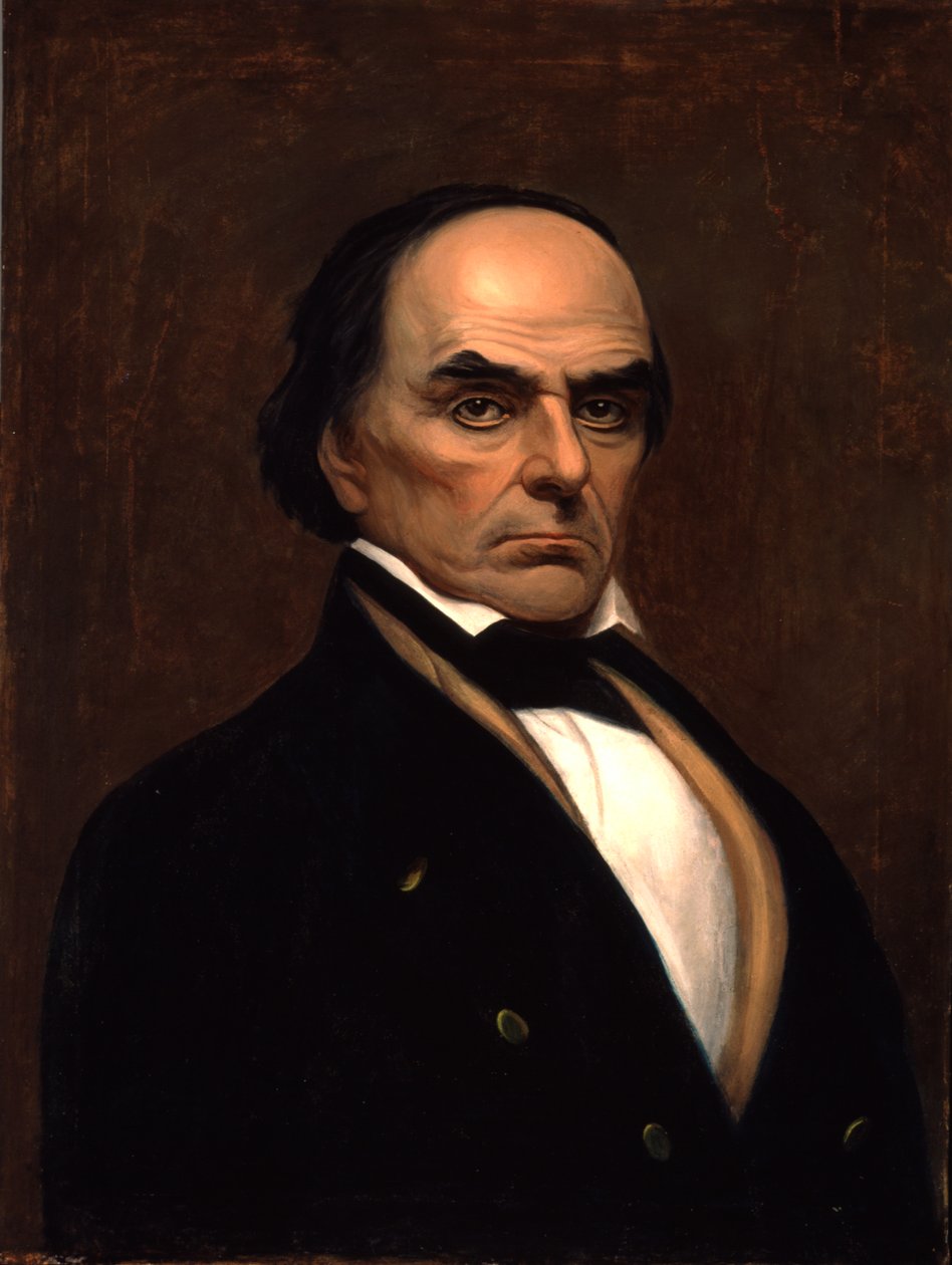 Portrett av Daniel Webster, ca. 1840-45 av American School