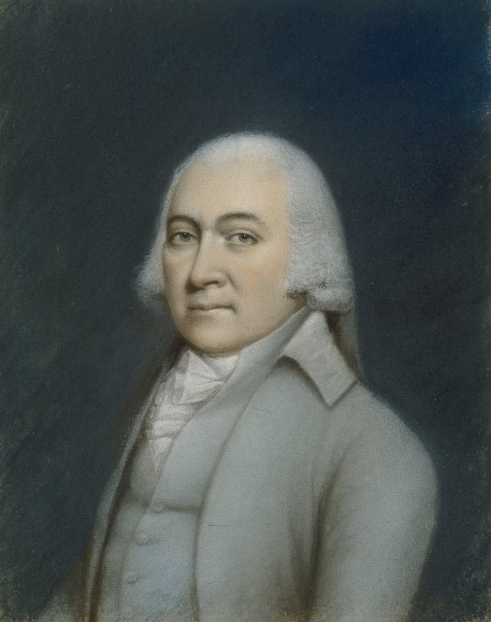 Portrett av John Adams, ca. 1800-1832 (pastell på grått papir) av American School