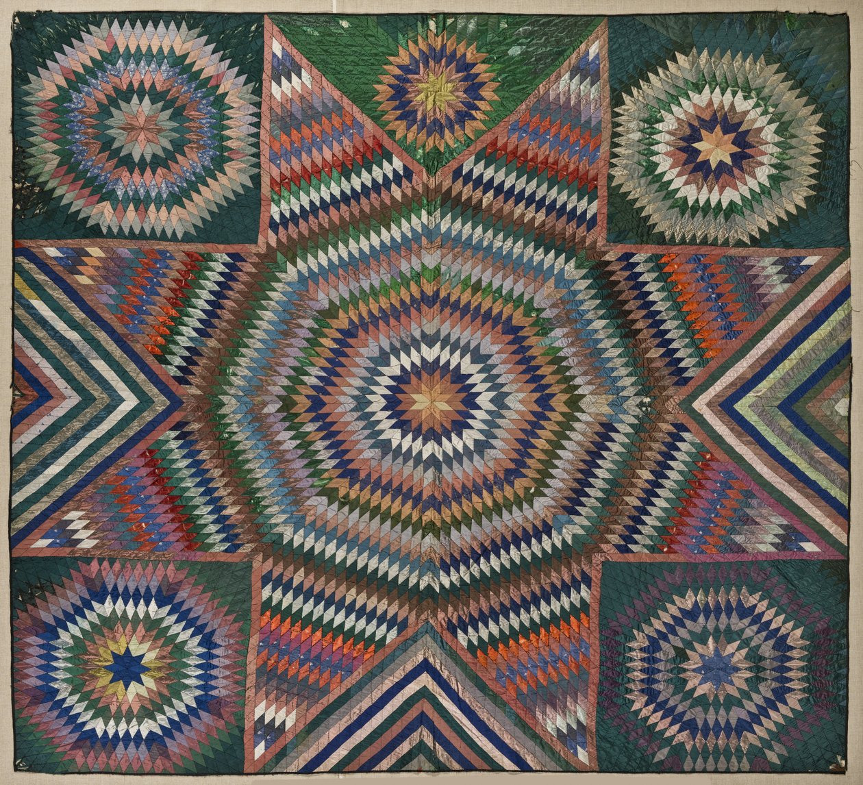 Star of Bethlehem Quilt, ca. 1850 (silke) av American School