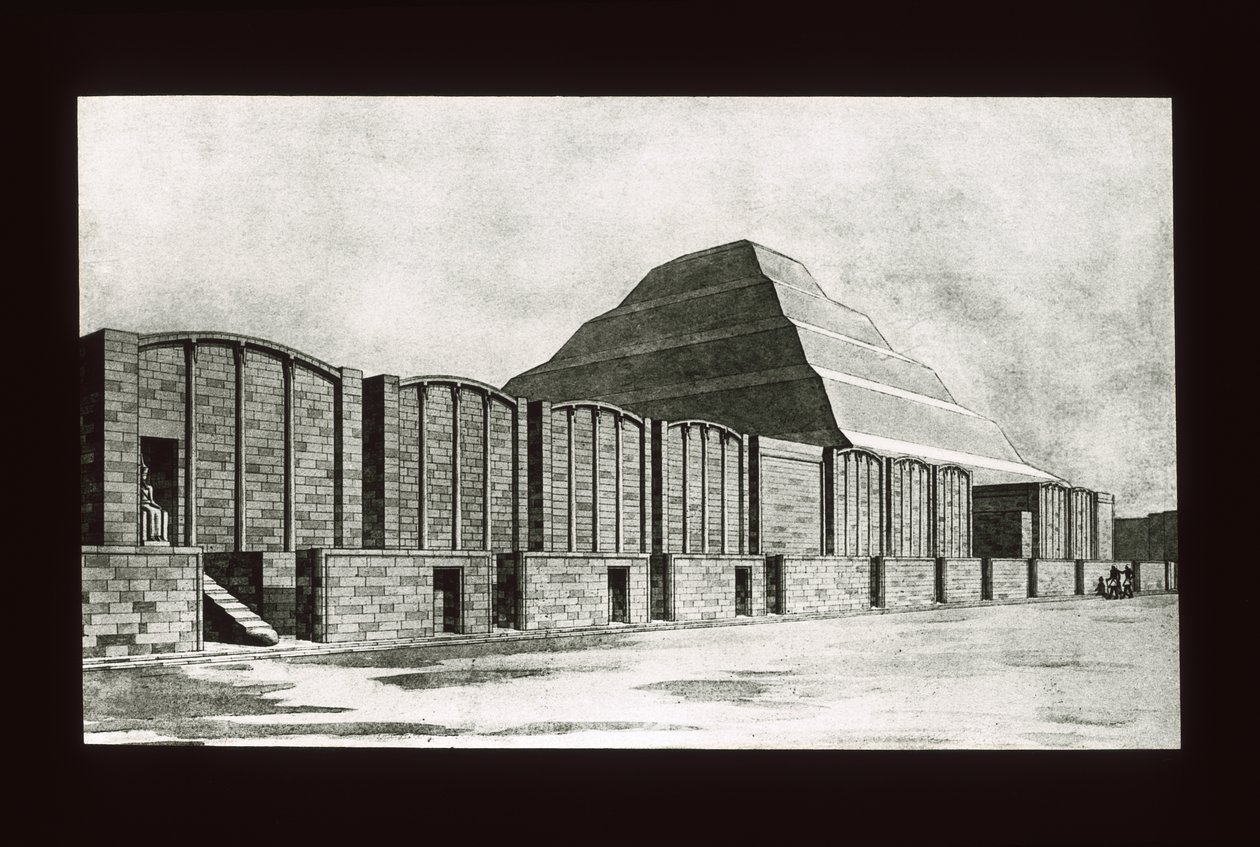 Trinnpyramide og kapeller, Sakkara, 3. dynasti av American School