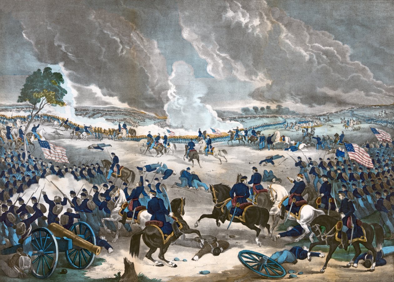 Slaget ved Gettysburg, pub. 1867 av American School