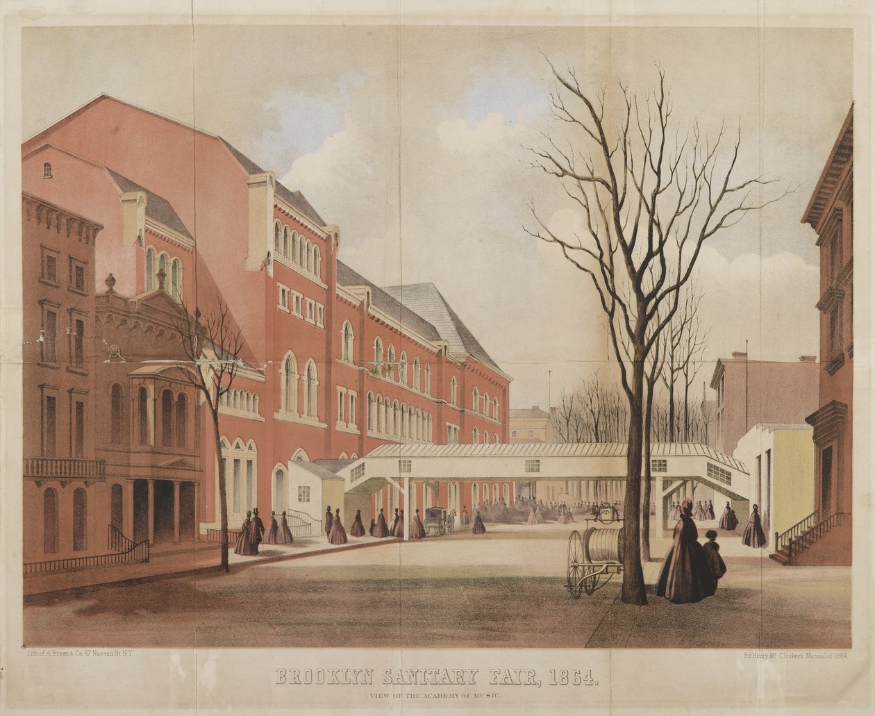 Utsikt over Academy of Music, Brooklyn Sanitary Fair, 1864 av American School