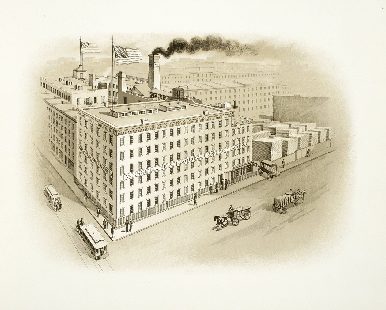 Wessell, Nickel & Gross Building, 1893 (trykt katalogillustrasjon) av American School