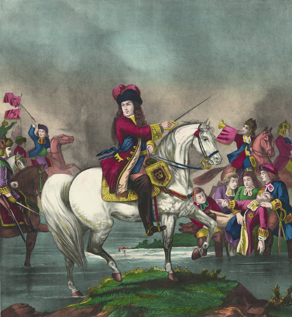 William III i slaget ved Boyne, 1874 av American School