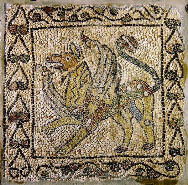 A Griffin, 1213 (mosaikk) av Byzantine