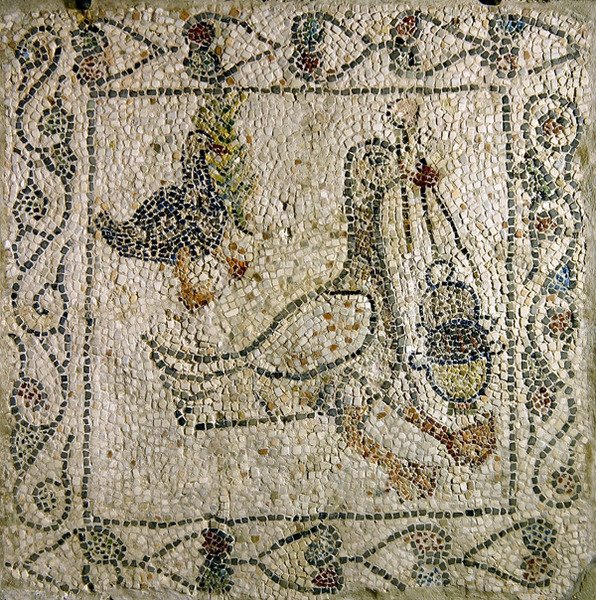 Gåsen med thurible, 1213 (mosaikk) av Byzantine