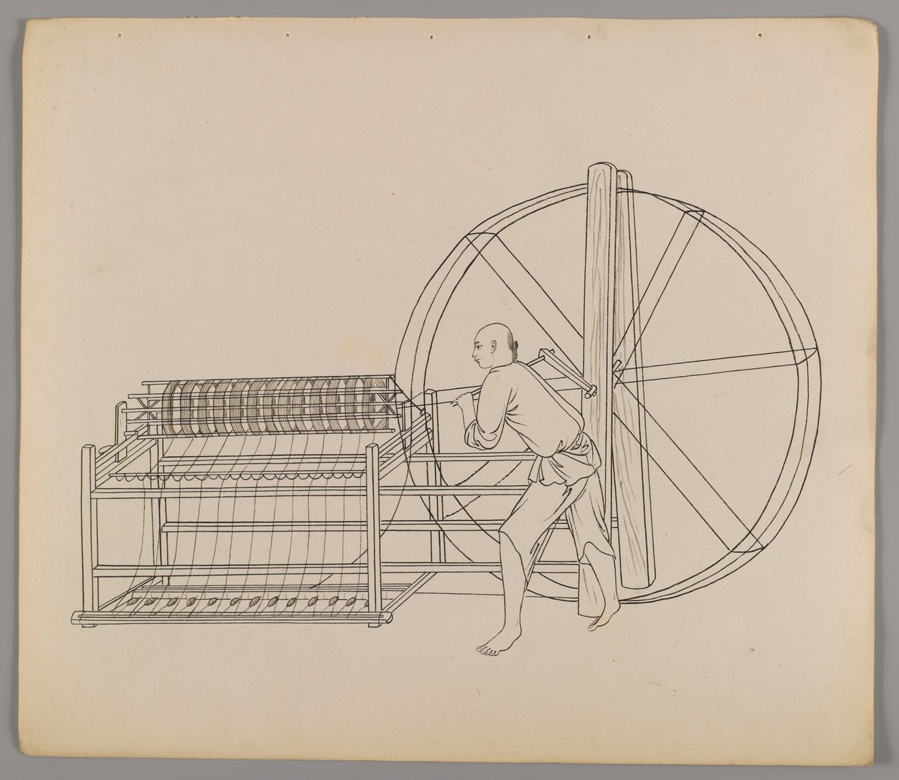 Album med separate blader: Silke Cultivation and Production (blekk på papir) (se også 499288-303) av Chinese School