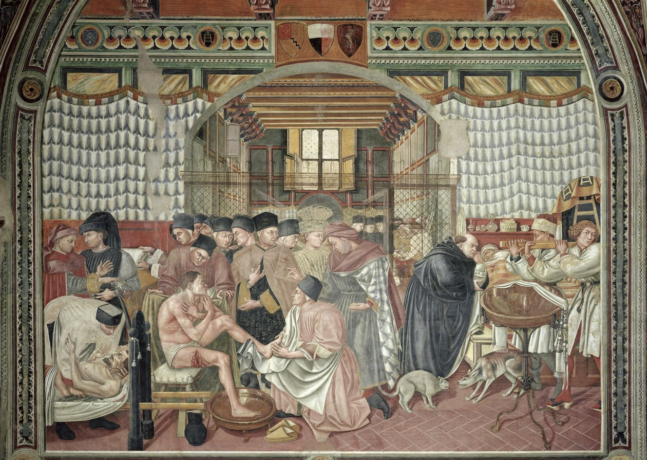 Omsorg for de syke, 1440-41 av Domenico di Bartolo