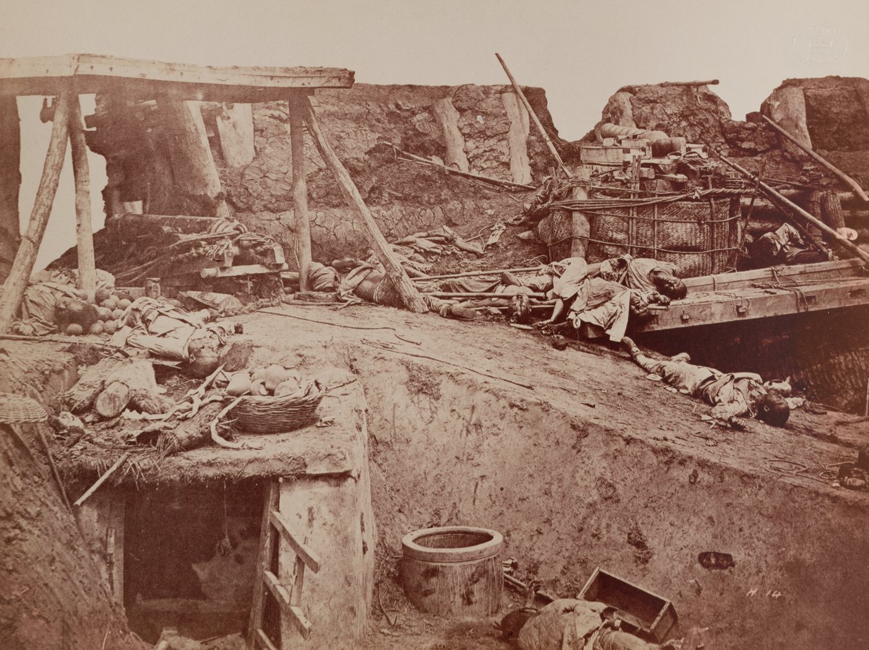 Et anglo-fransk fort etter et slag under den andre Kina-krigen, Peking, 1860 av English Photographer