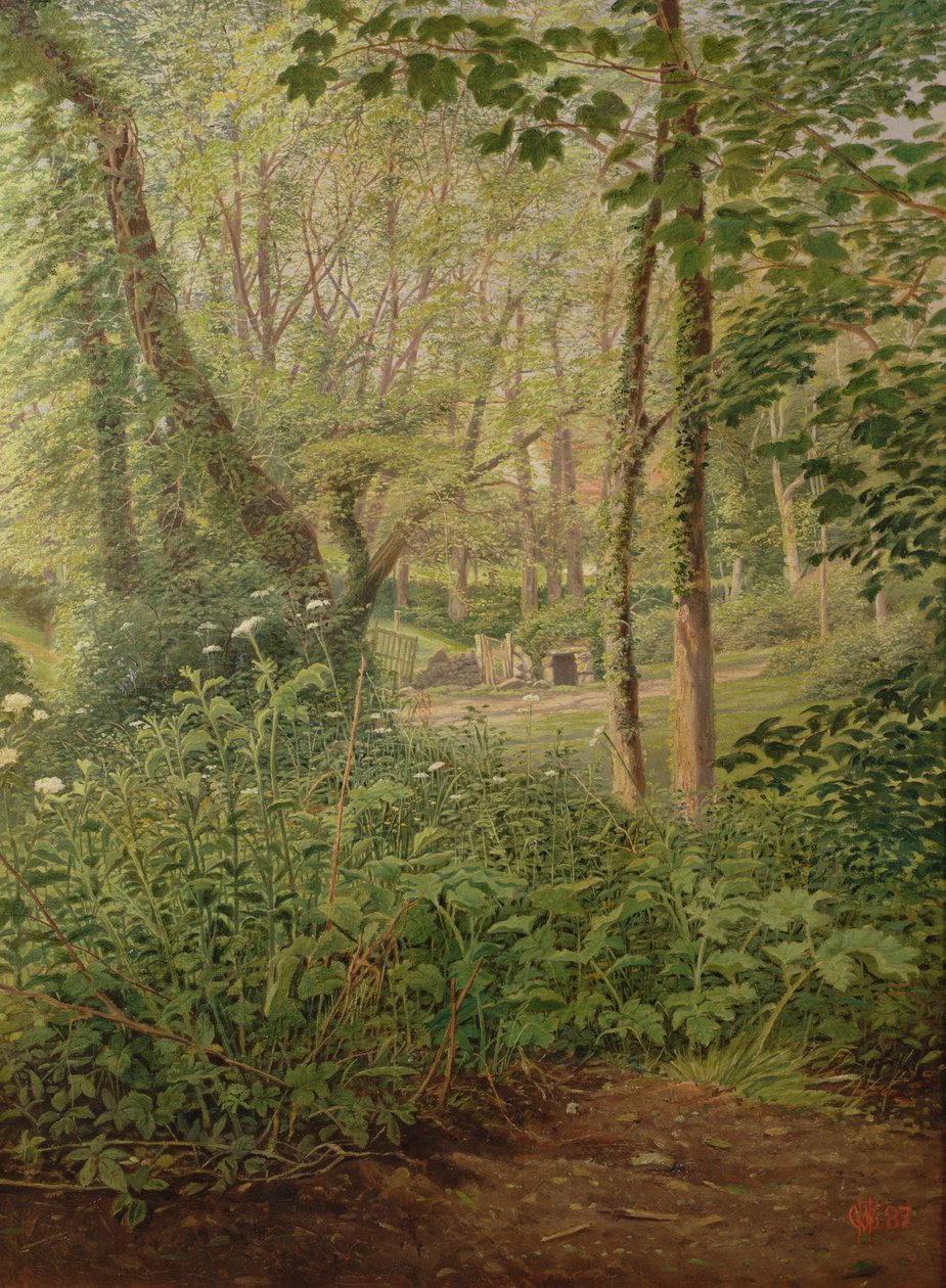 A Clearing in the Woods, signert C. H. W. 87 av English School