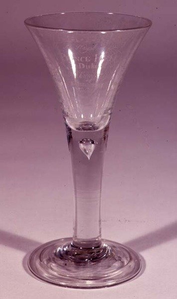 Amen glass, engelsk, ca. 1720 (glass) av English School