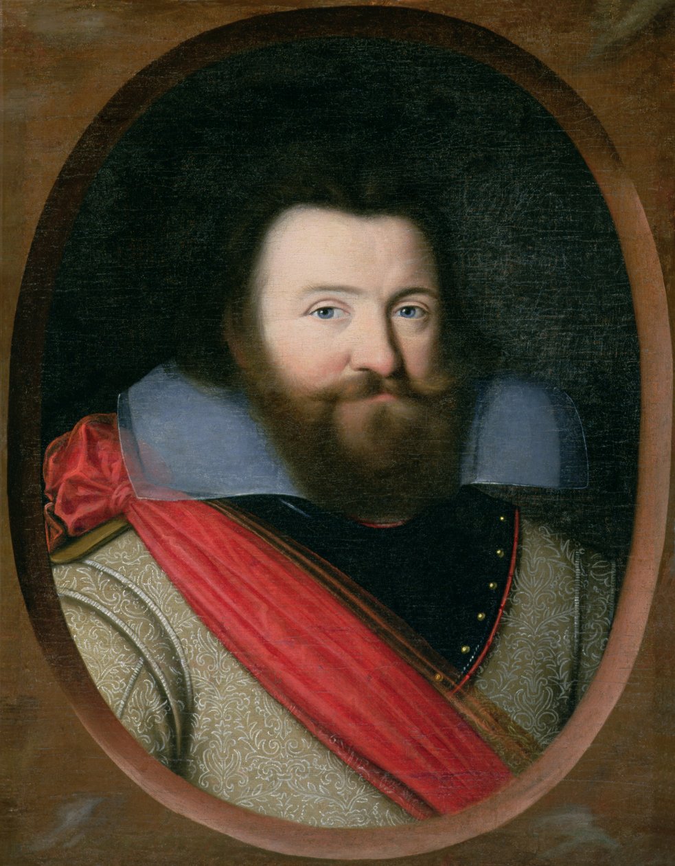 Kaptein John Smith (1580-1631), 1. guvernør i Virginia, ca. 1616 av English School